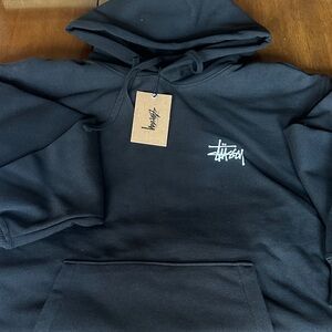 Stussy Men's Black Hoodie Sweater